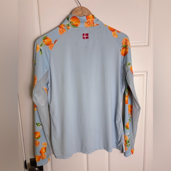 Kastel Denmark Raglan Oranges Long Sleeve Riding or Golf Shirt - Picture 4 of 6